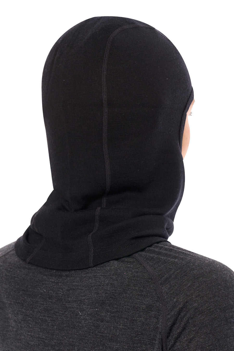 Merino Wool Balaclava Black — view 6