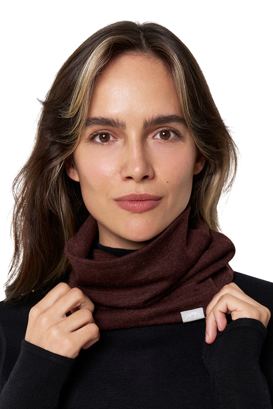 Merino Double-Layer Neck Gaiter Bordo — view 2