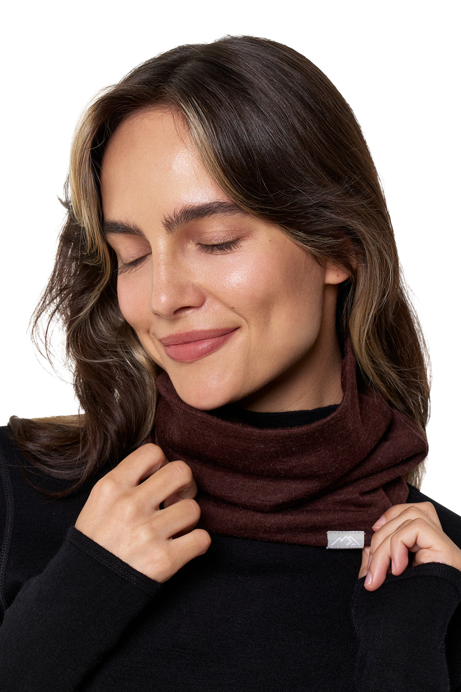 Merino Double-Layer Neck Gaiter Bordo — view 3