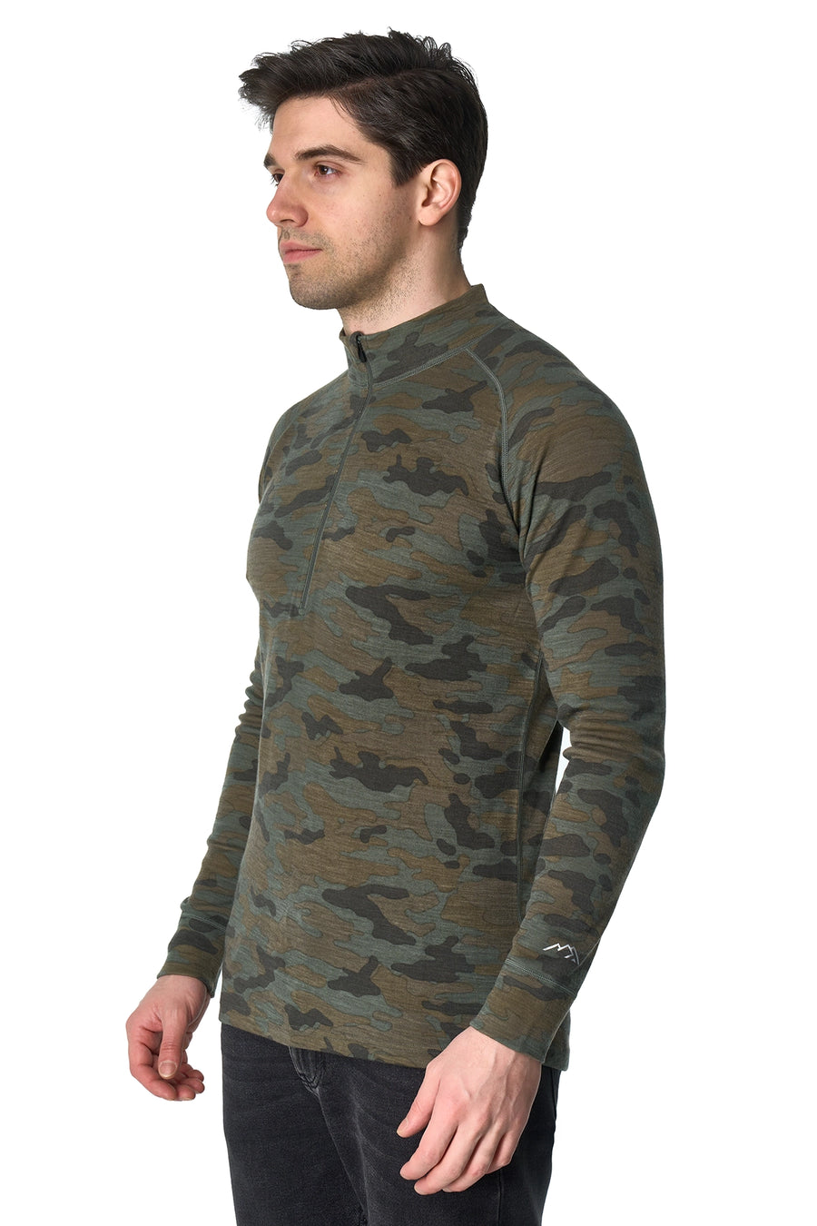Men's Merino Half Zip Long Sleeve 250 Camo — view 3