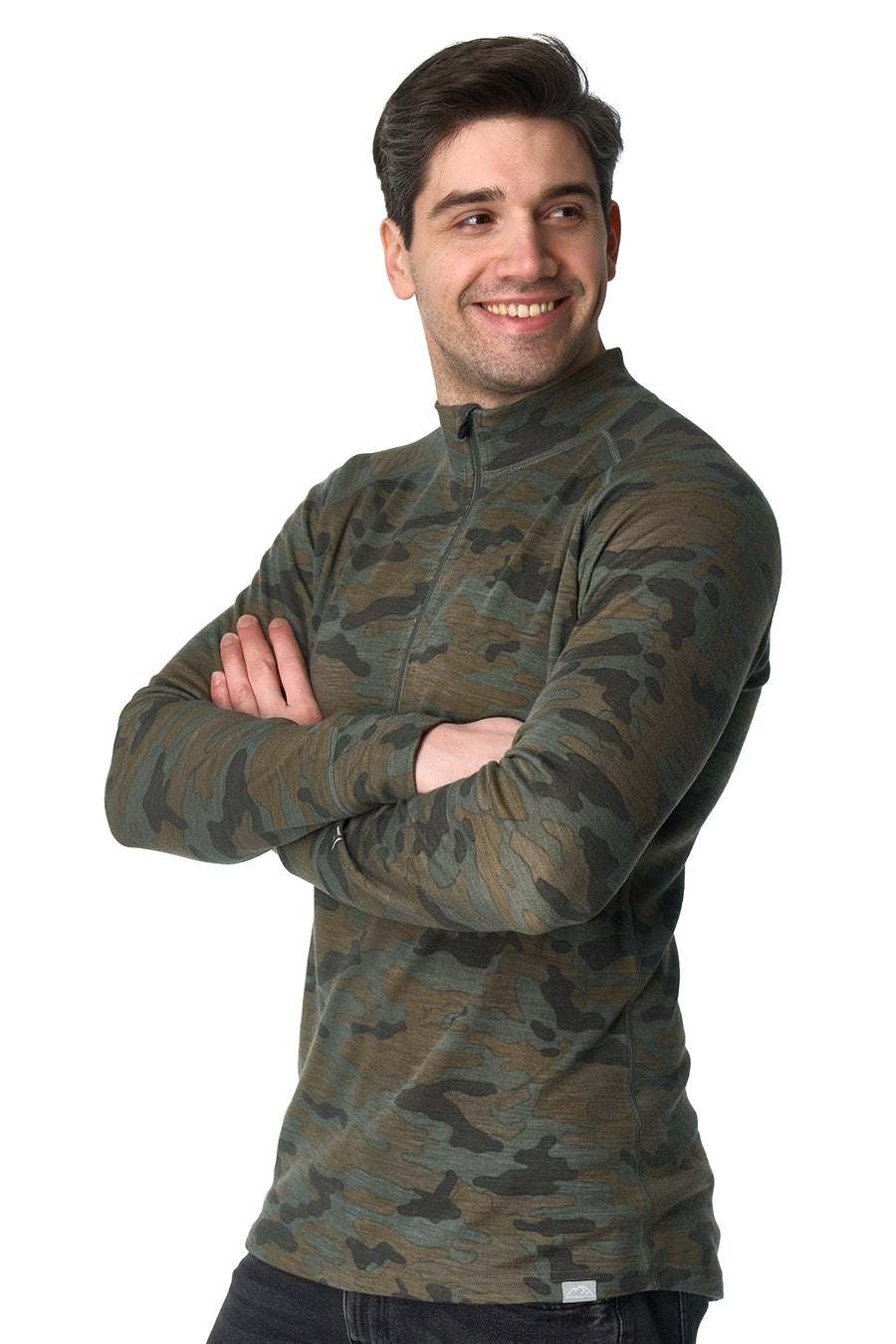 Men's Merino Half Zip Long Sleeve 250 Camo — view 4