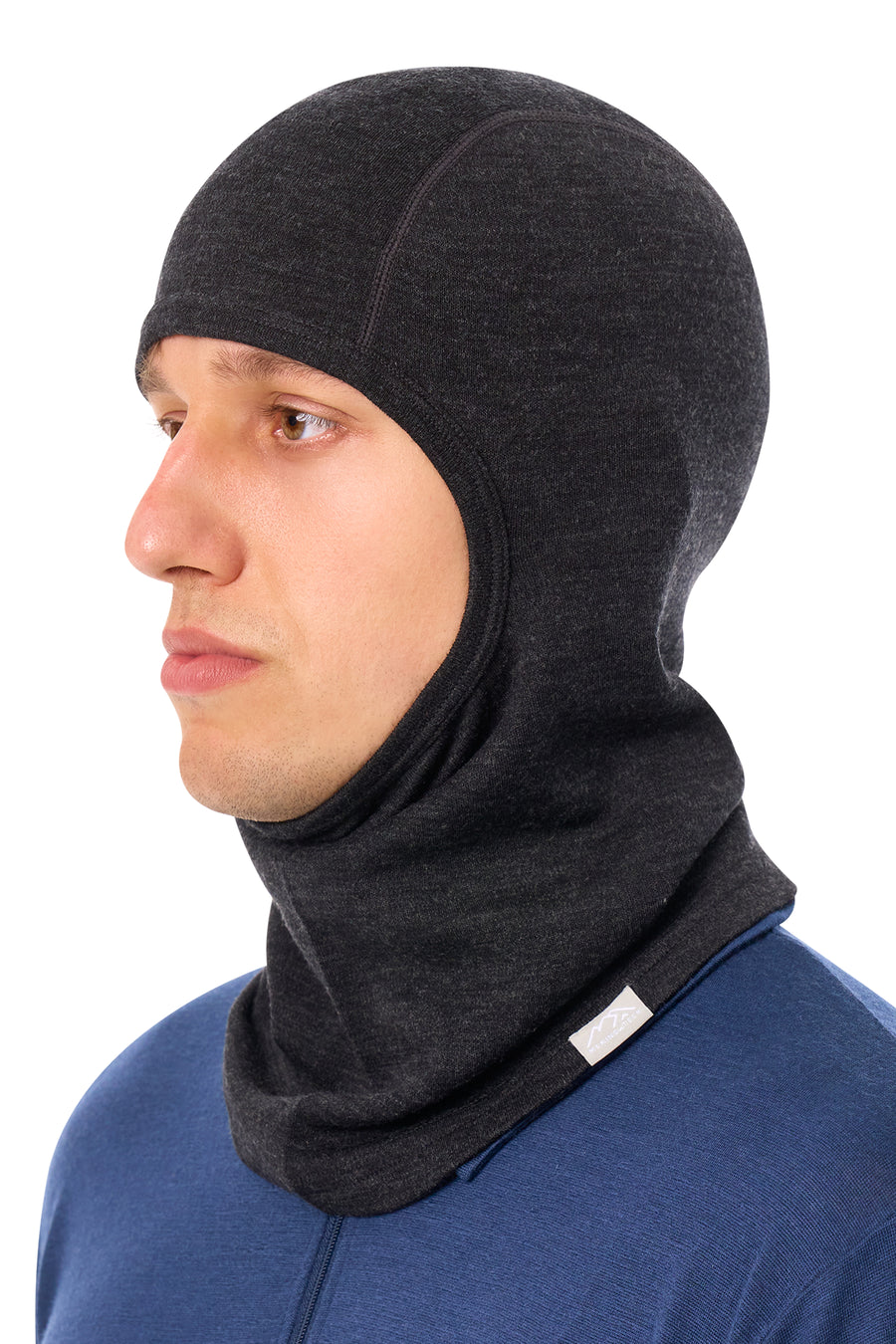 Merino Wool Balaclava Charcoal Grey — view 3