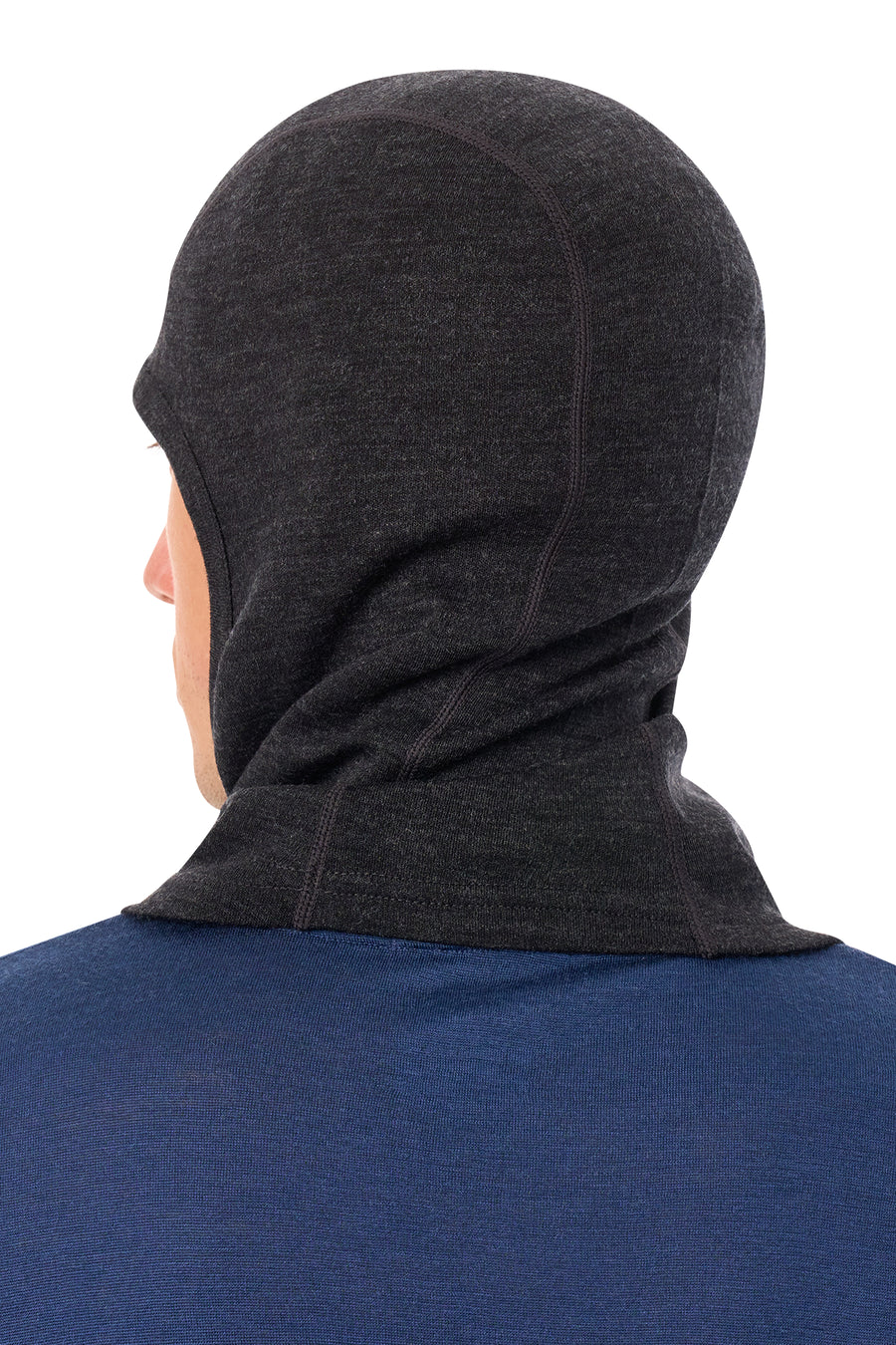 Merino Wool Balaclava Charcoal Grey — view 6