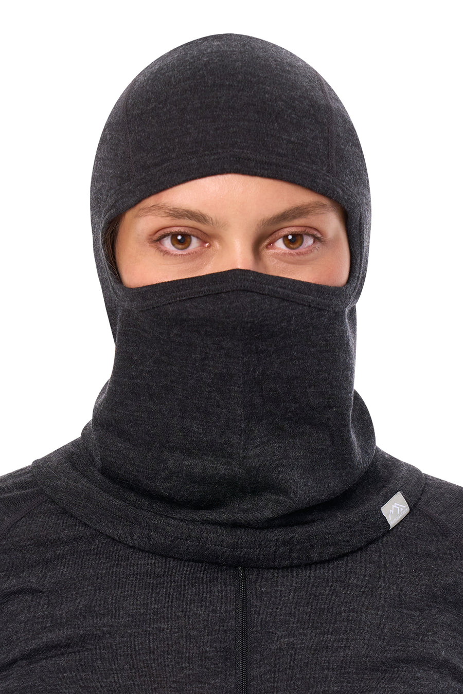 Merino Wool Balaclava Charcoal Grey — view 4