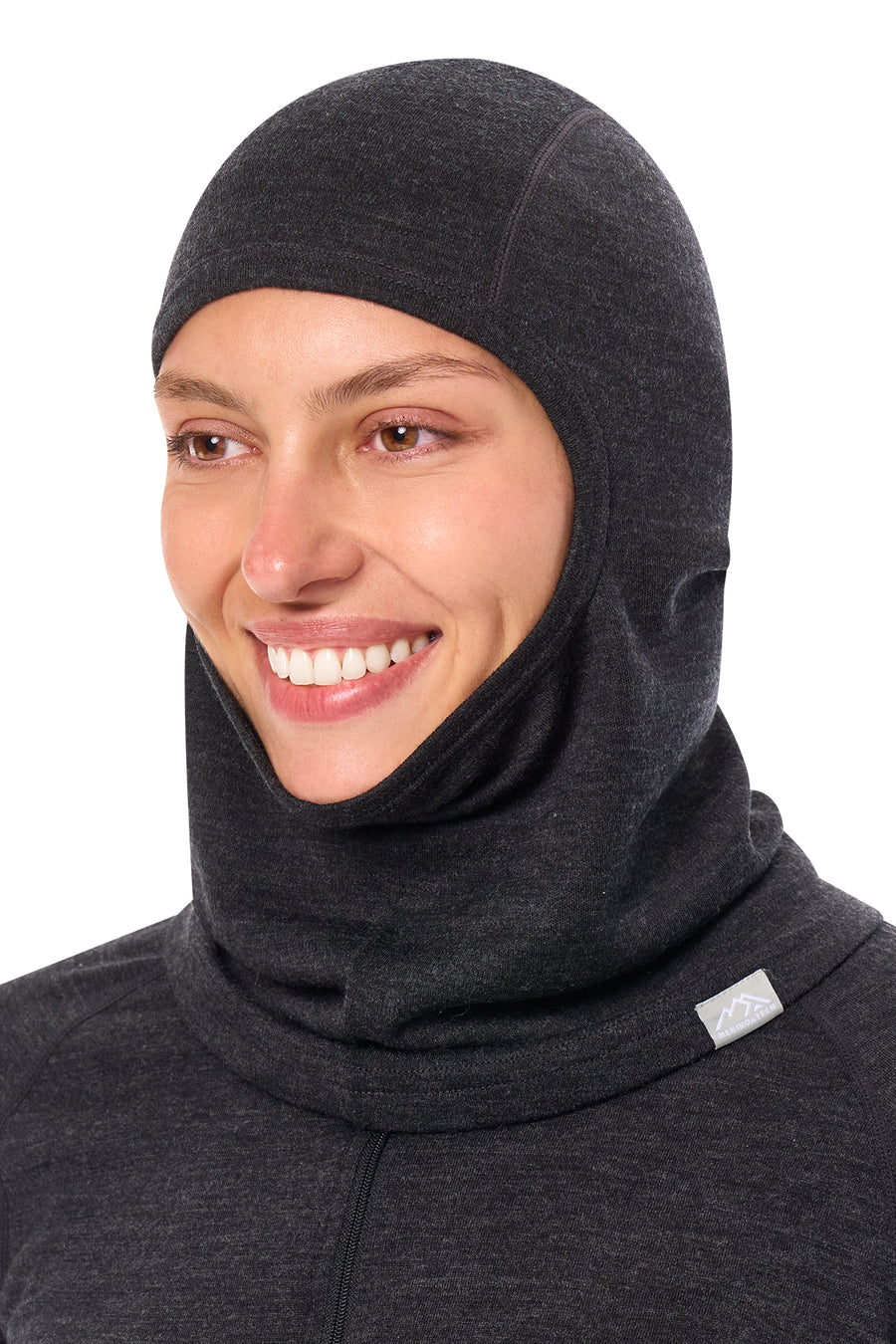 Merino Wool Balaclava Charcoal Grey — view 5