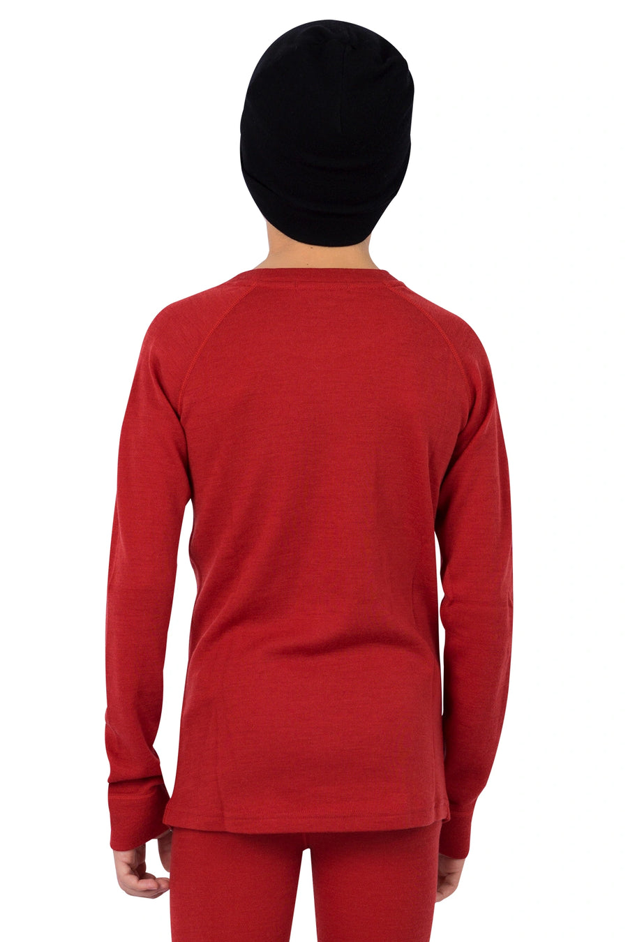 Kids' Merino Wool Long Sleeve 250 Cherry Red — view 5