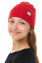 Kids' Beanie Cherry Red — view 3