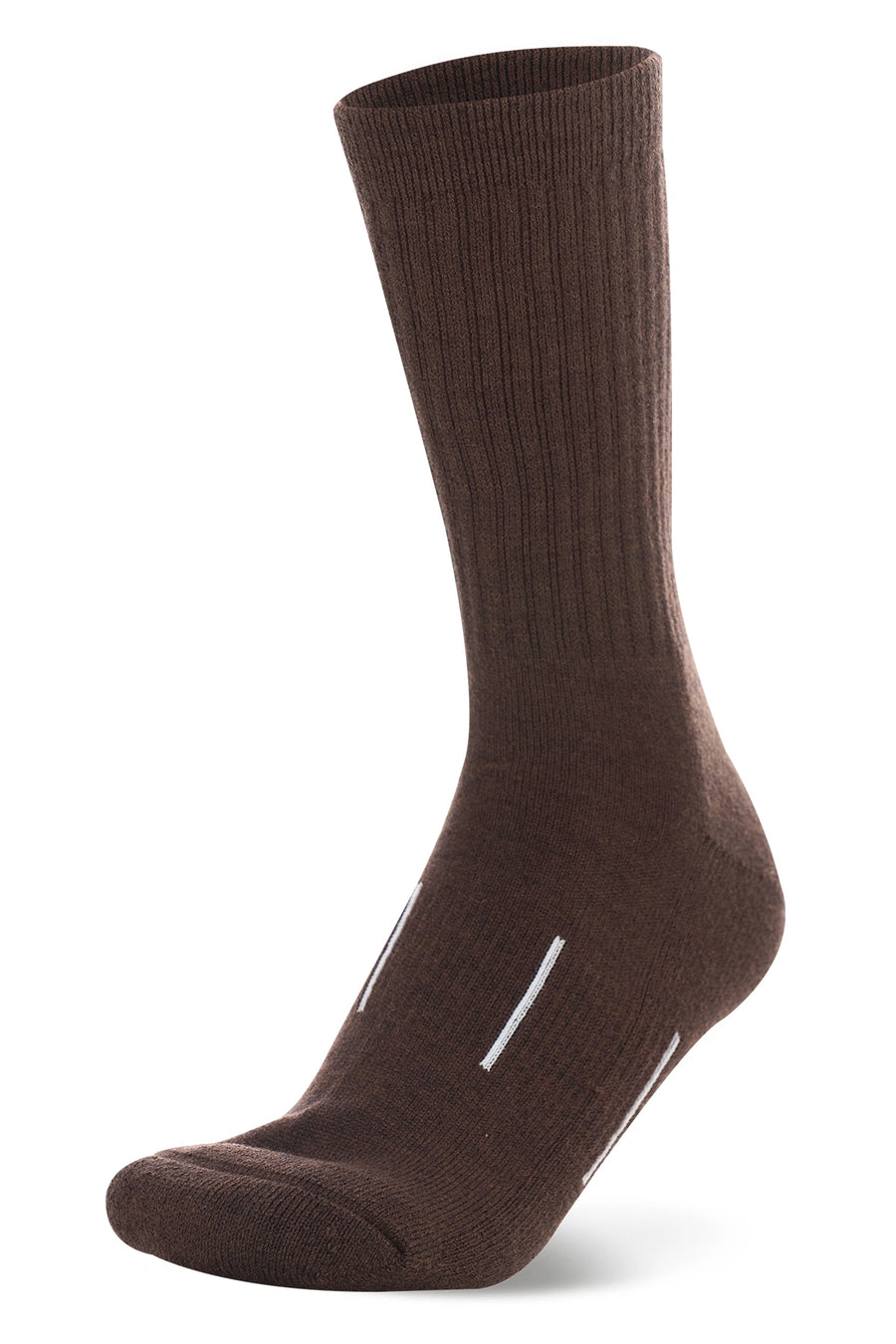 Merino Wool Hiking Socks, 3 pack, Chocolate — view 2