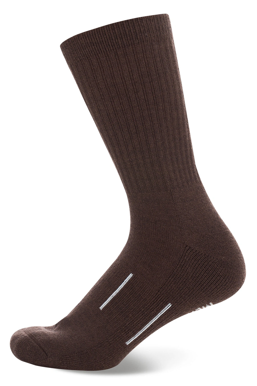 Merino Wool Hiking Socks, 3 pack, Chocolate — view 3