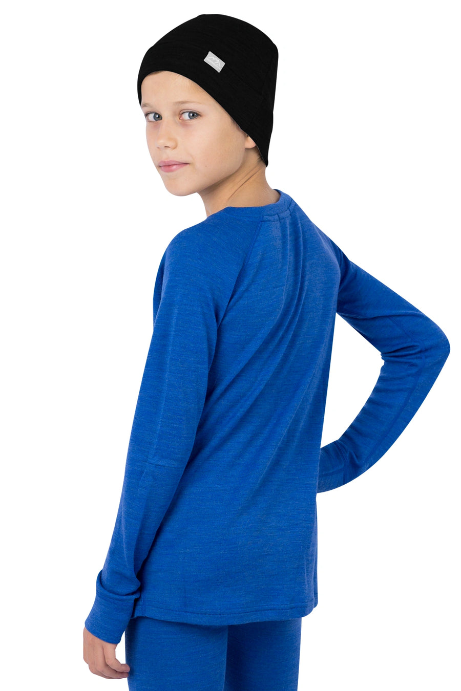 Kids' Merino Wool Long Sleeve 250 Cobalt Blue — view 6