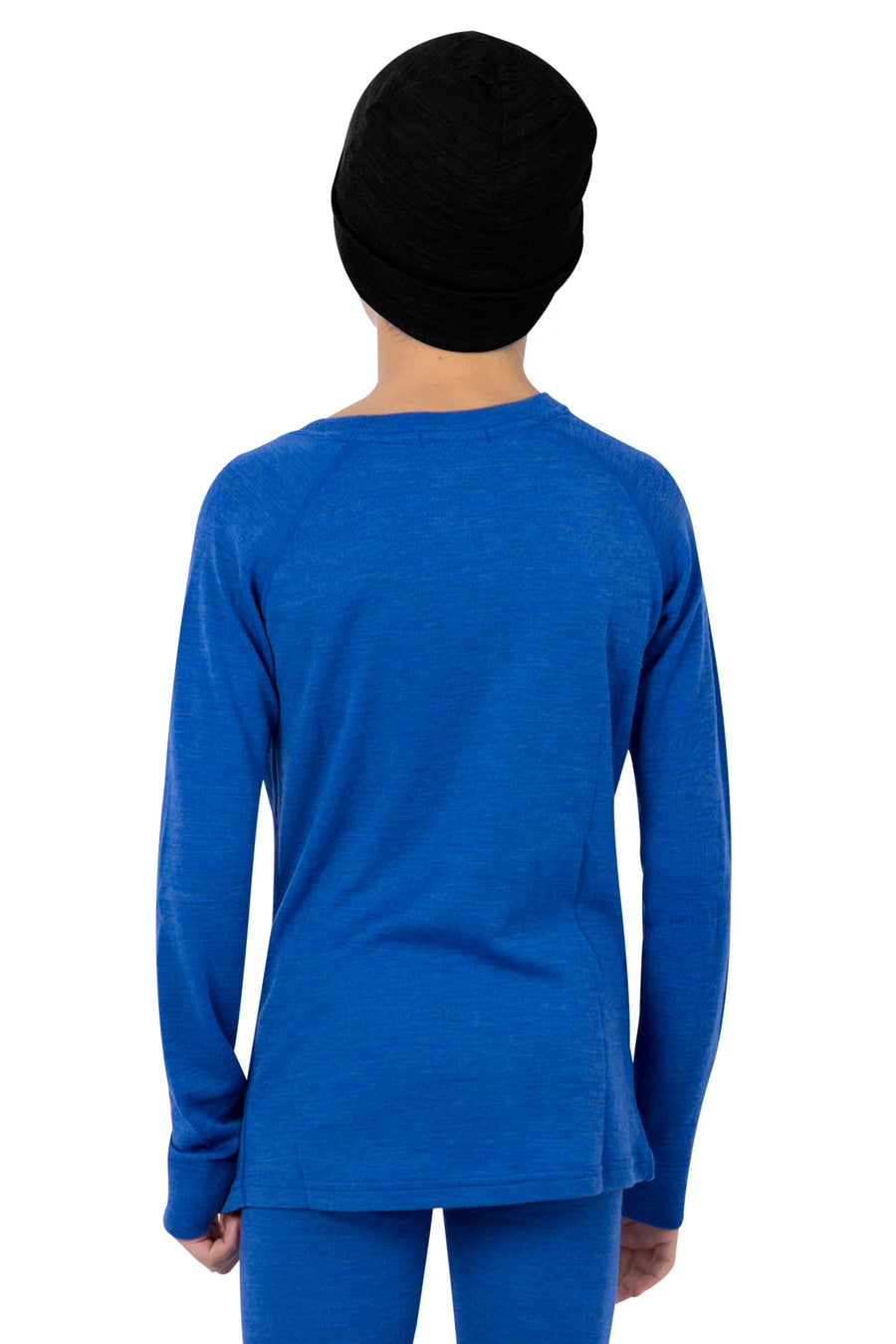 Kids' Merino Wool Long Sleeve 250 Cobalt Blue — view 5