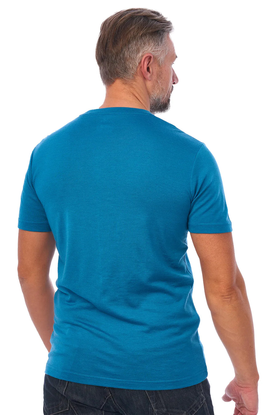 Men's Merino Sport T-shirt Maya Blue — view 2