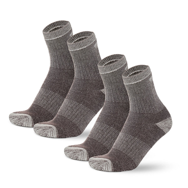 Merino Wool Running Socks, 2 pack, Brown Grey