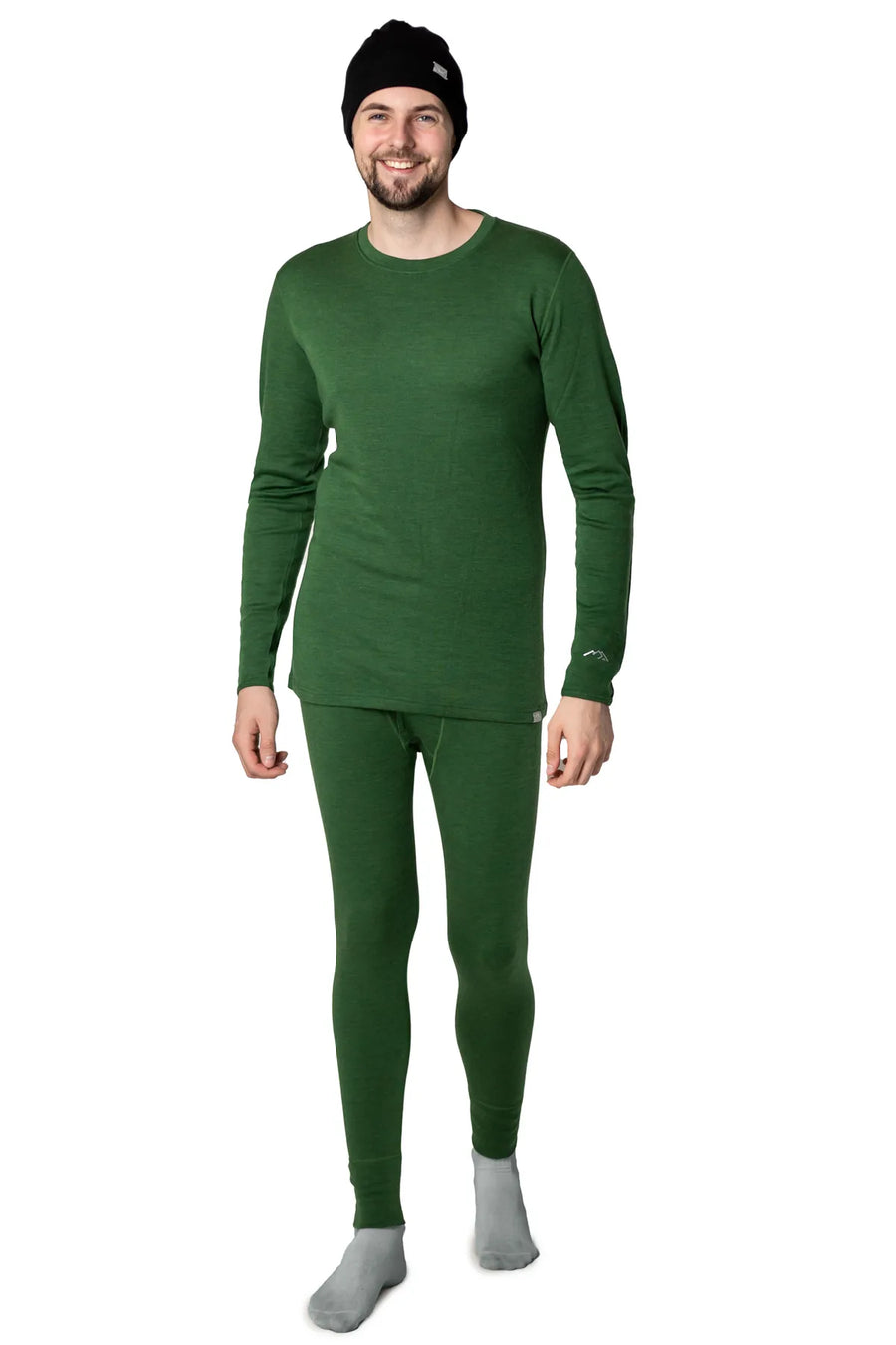 Men's Olive Set + Black Beanie — view 3