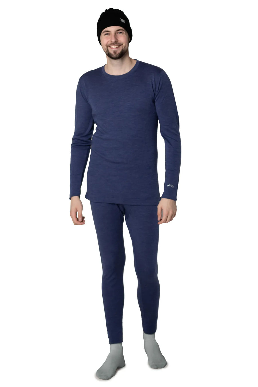 Men's Windsor Blue Set + Black Beanie — view 3