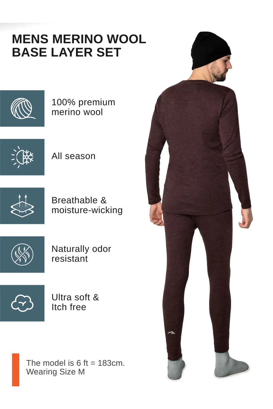 Men's Chocolate Set + Black Beanie — view 4
