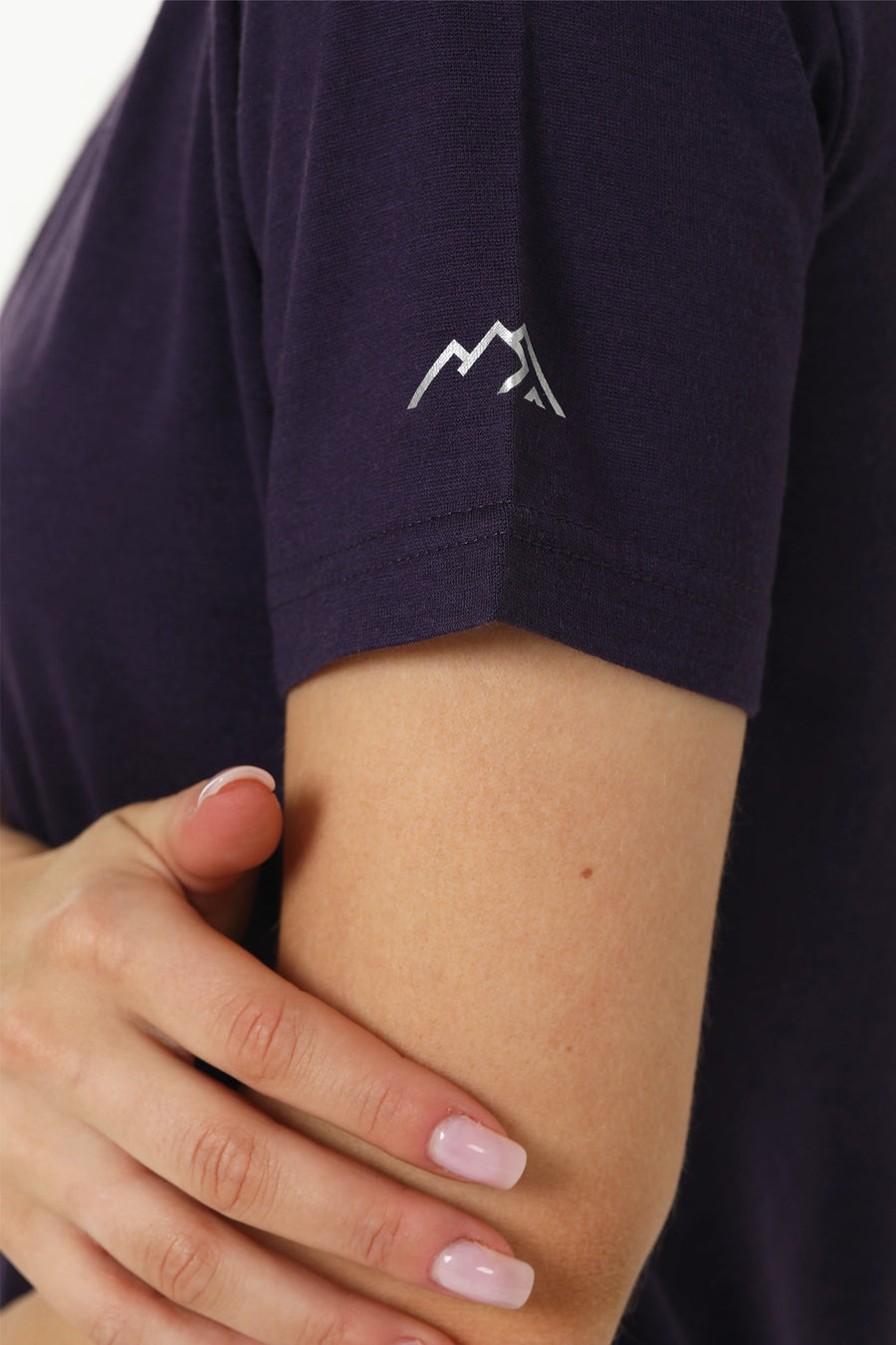 Women's Merino T-shirt 180 Dark Purple Crewneck — view 5
