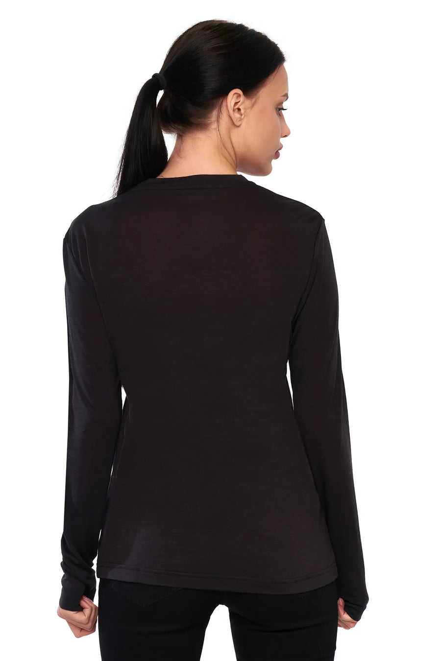 Women's Merino Long Sleeve 170 Black — view 2