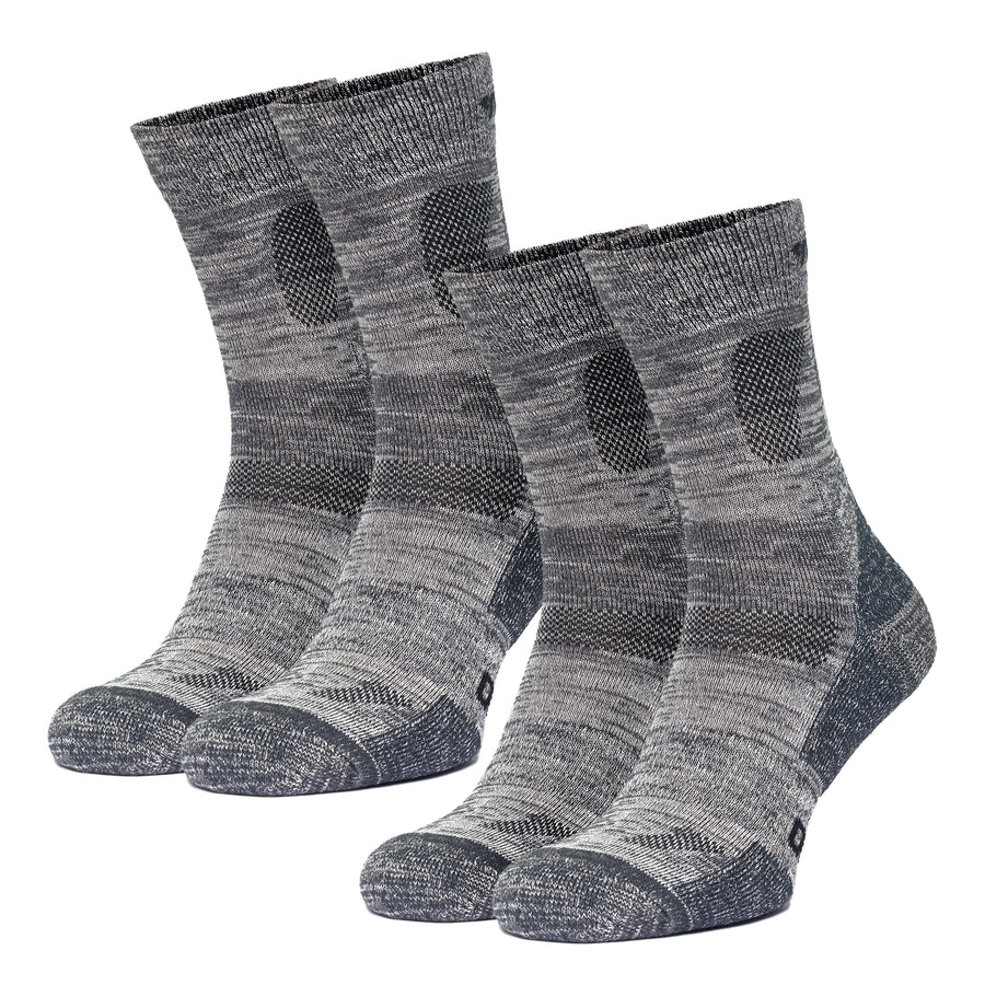 Merino Wool Hiking Socks, 2 pack, Iron Grey