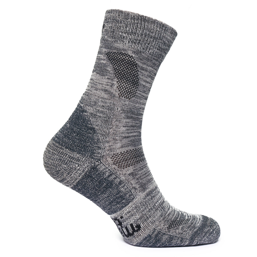 Merino Wool Hiking Socks, 2 pack, Iron Grey — view 2