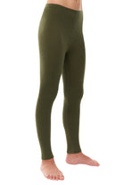Kids' Merino Wool Pants 250 Dark Olive — view 3