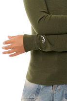 Kids' Merino Wool Long Sleeve 250 Dark Olive — view 4