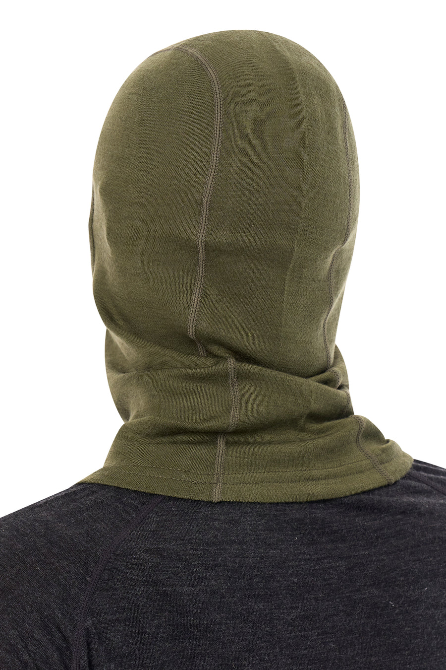 Merino Wool Balaclava Dark Olive — view 2