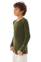 Kids' Merino Wool Long Sleeve 250 Dark Olive — view 7