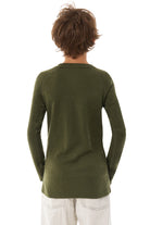 Kids' Merino Wool Long Sleeve 250 Dark Olive — view 6