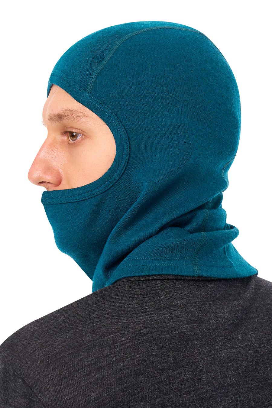 Merino Wool Balaclava Deep Teal — view 4