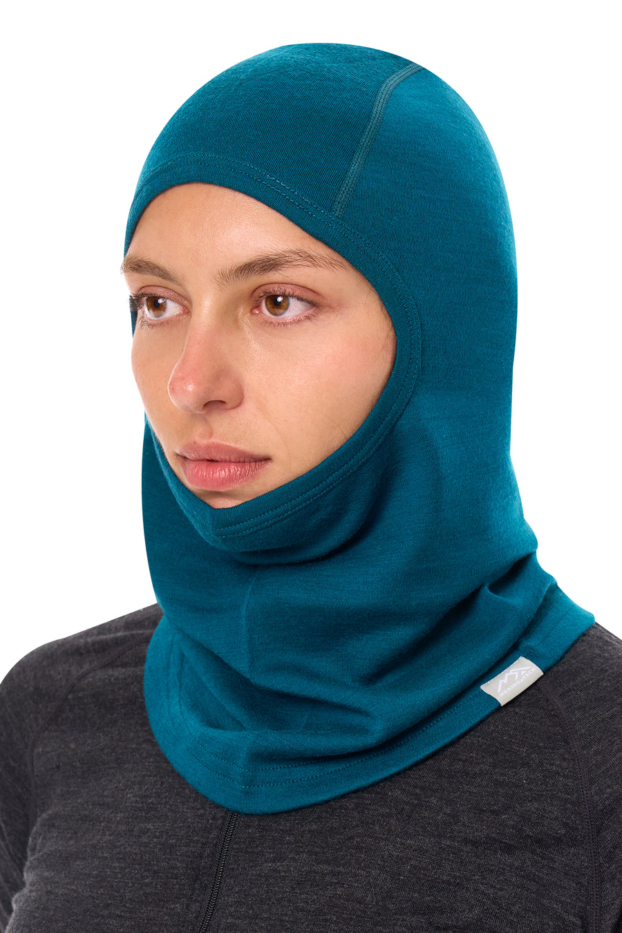 Merino Wool Balaclava Deep Teal — view 6