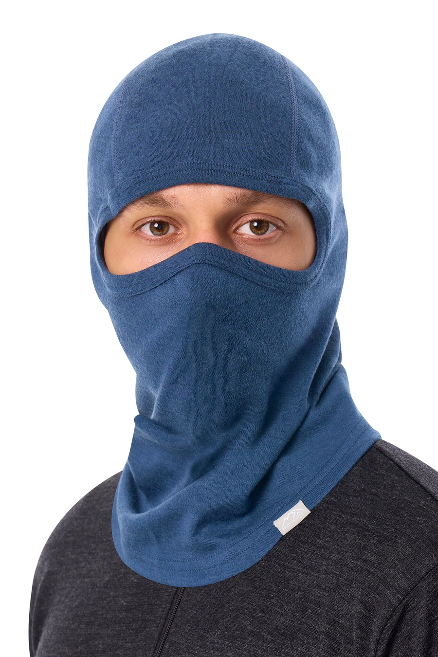 Merino Wool Balaclava Denim — view 4