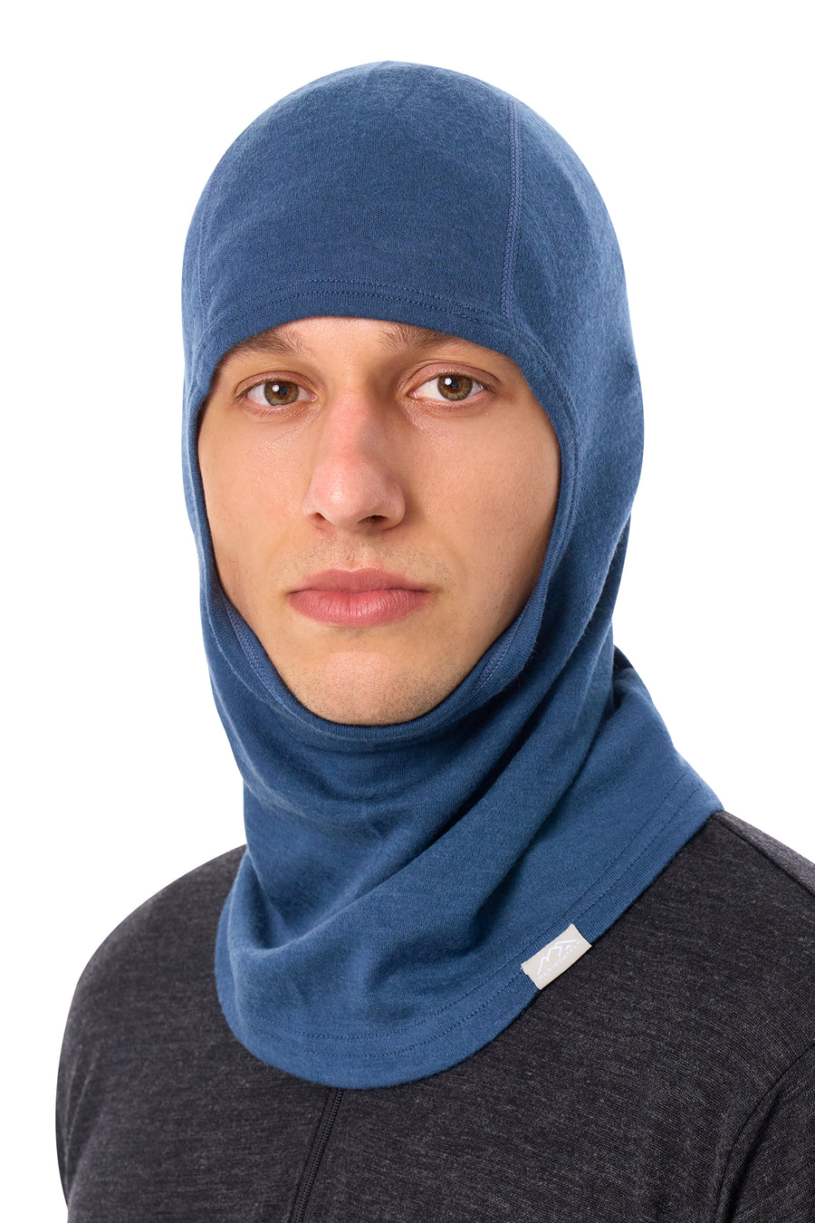 Merino Wool Balaclava Denim — view 5