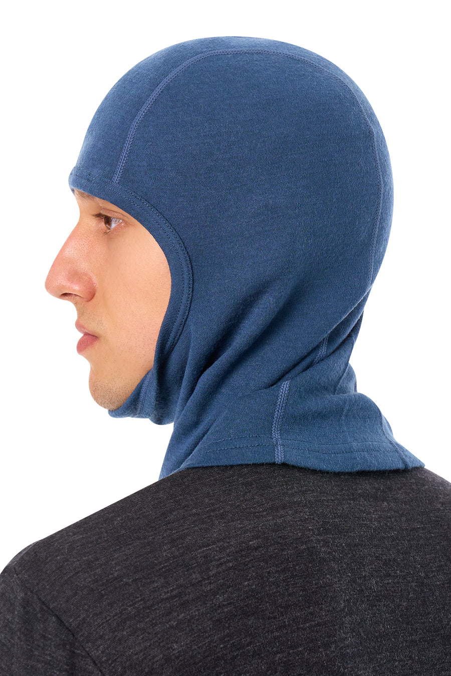 Merino Wool Balaclava Denim — view 6