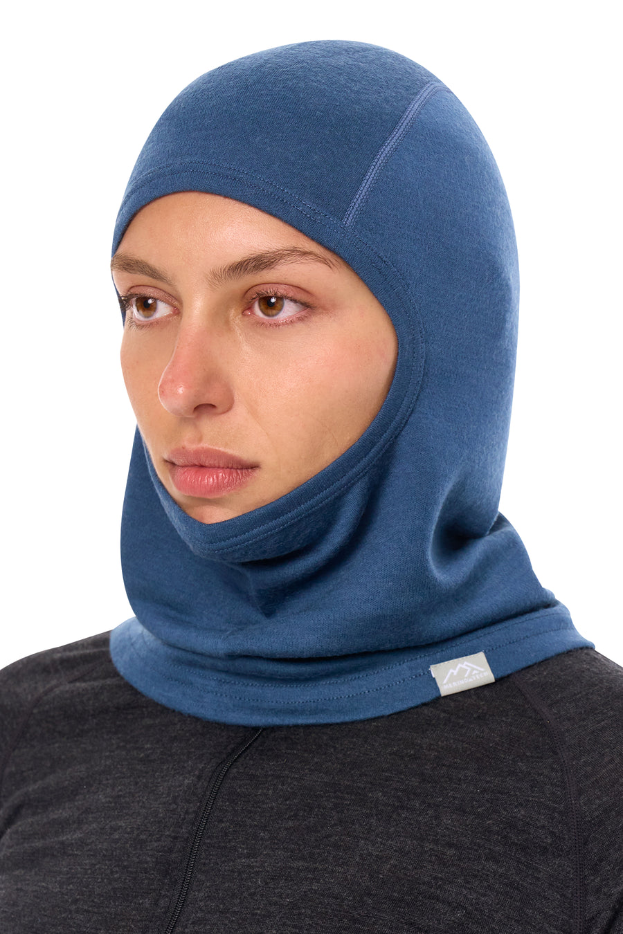 Merino Wool Balaclava Denim — view 3