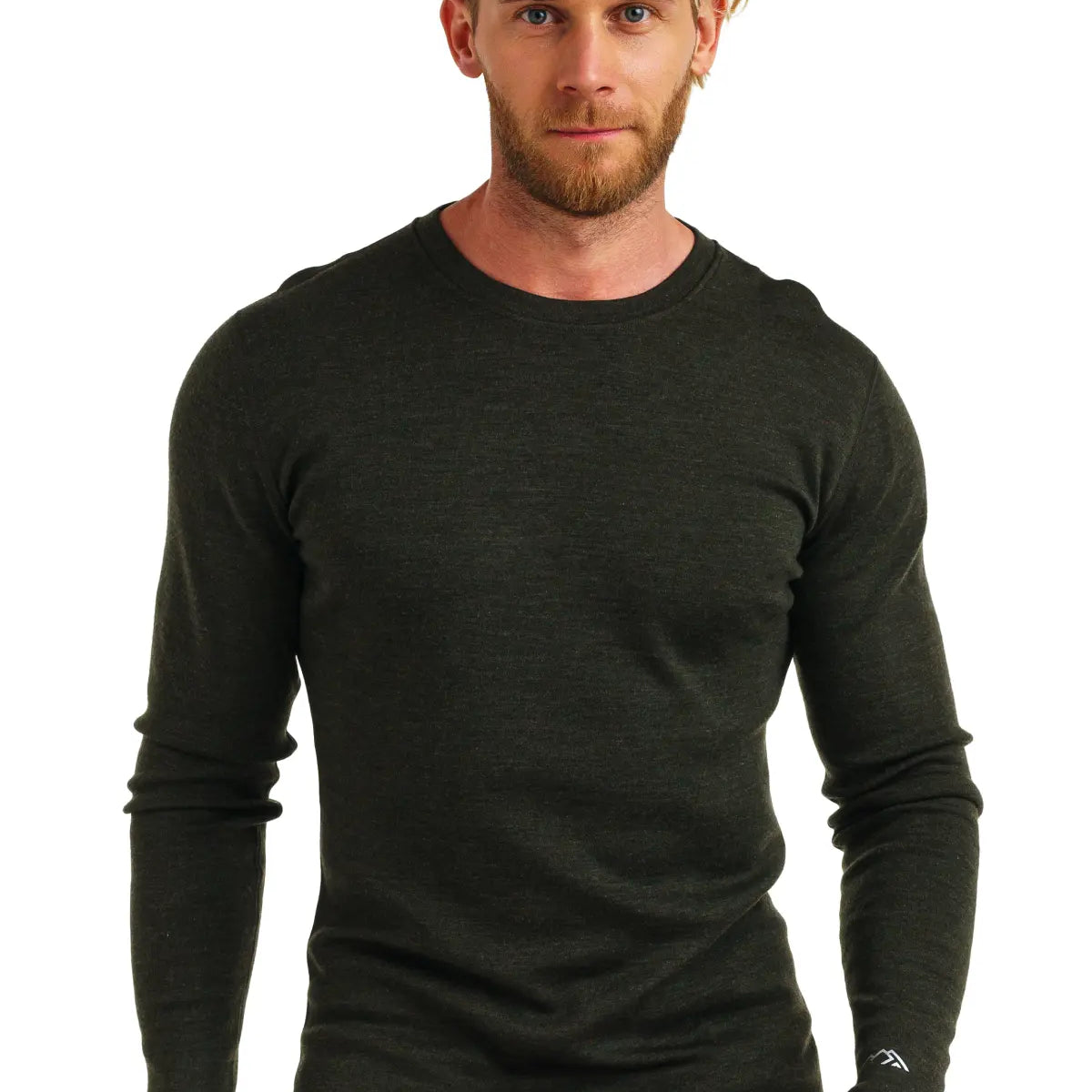 Army Green Heavyweight Merino Long Sleeve Shirt for Men | Durable ...