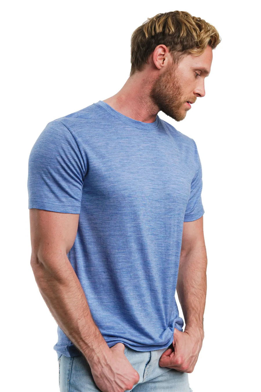 Men's Merino T-shirt 180 Woodland Grey Melange — view 3