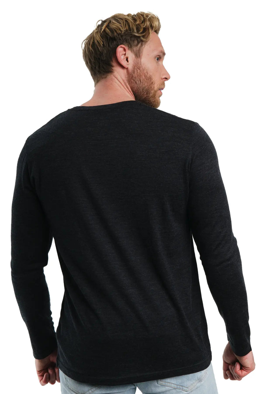 Men's Merino Long Sleeve 165 Charcoal Grey — view 3