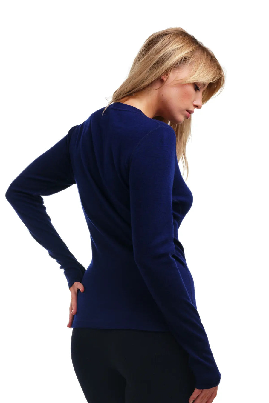 Women's Merino Long Sleeve 250 Navy — view 3