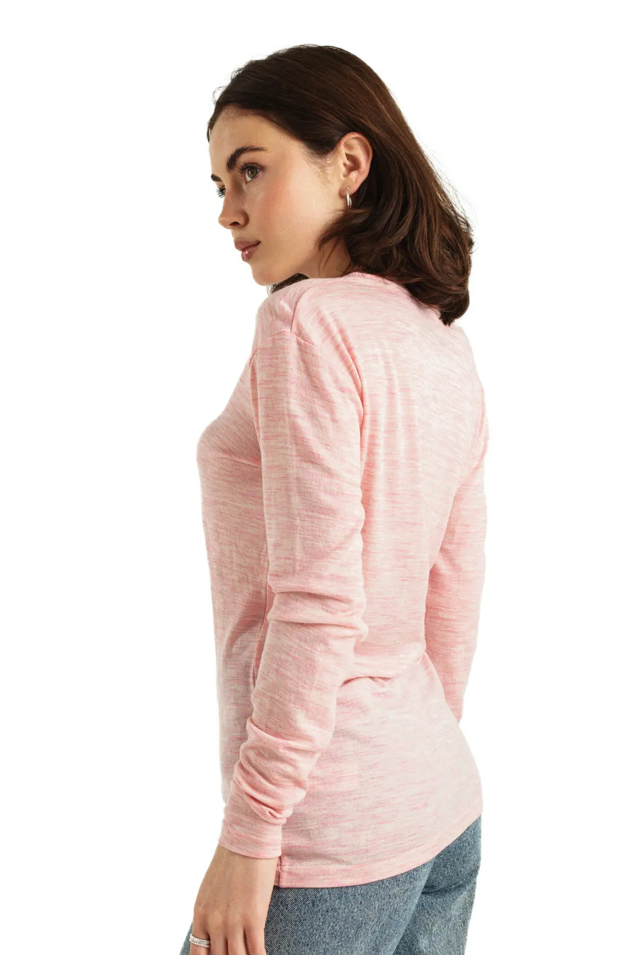 Women's Merino Long Sleeve 165 Pink Heather — view 3