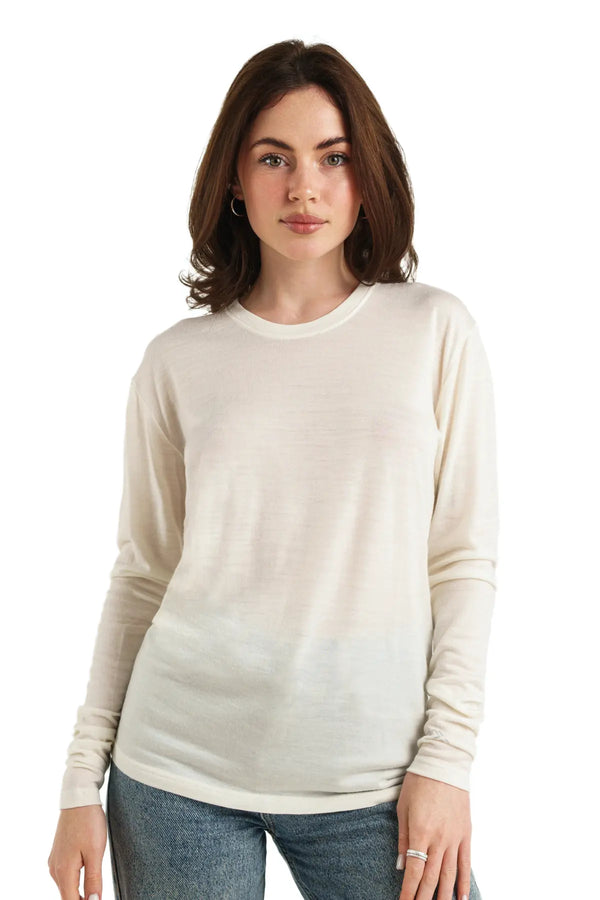 Women's Merino Long Sleeve 165 Snow White