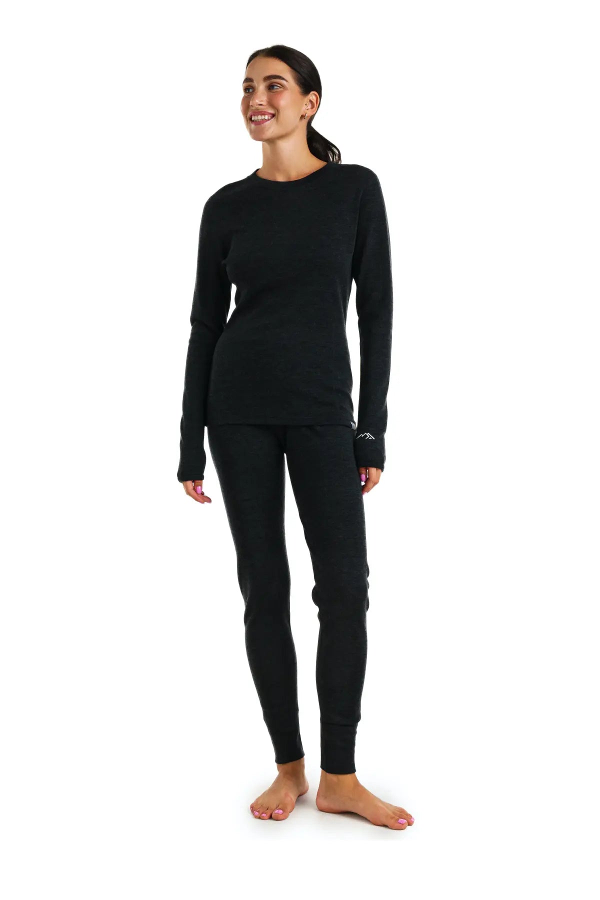 Women's Merino Thermal Set Charcoal Grey | 100% Wool