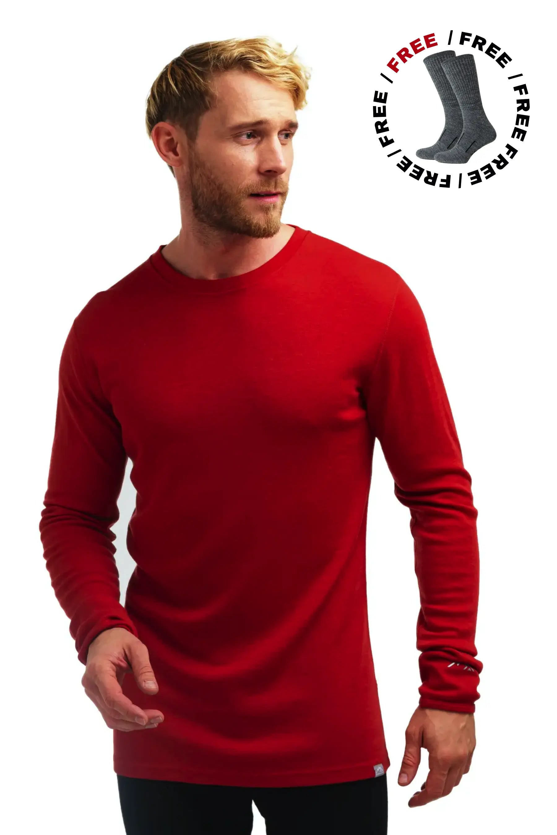 Men's Midweight Wool Long Sleeve | Versatile & Breathable