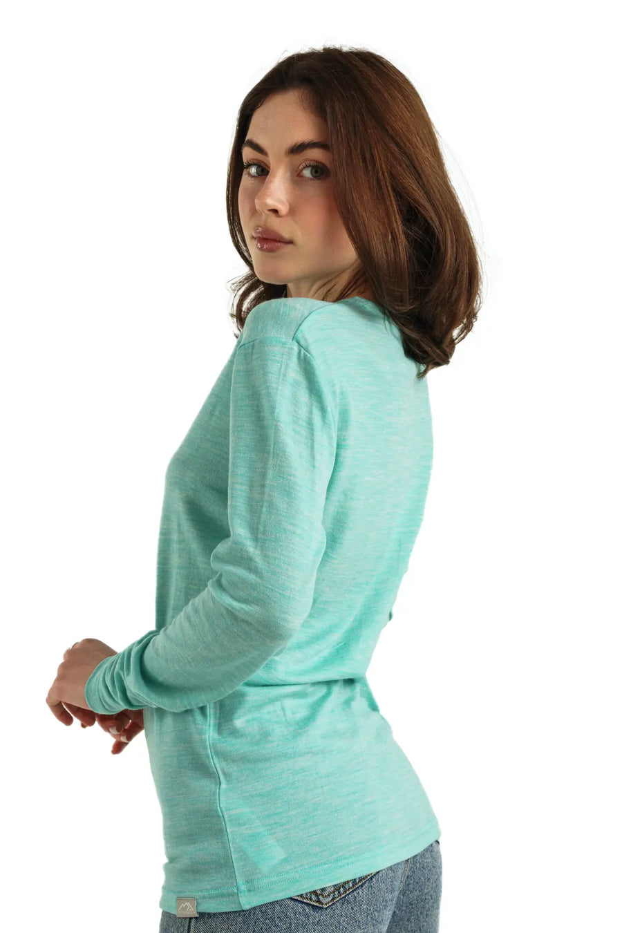 Women's Merino Long Sleeve 165 Mermaid Green — view 2