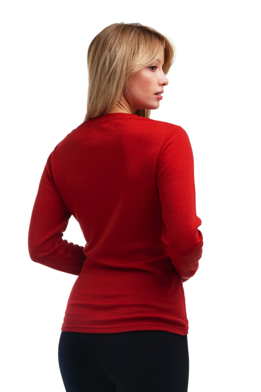 Women's Merino Long Sleeve 250 Cherry Red — view 3