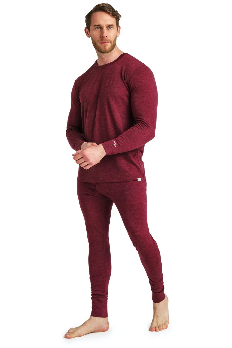 Men's Merino Thermal Set 165 Burgundy — view 3