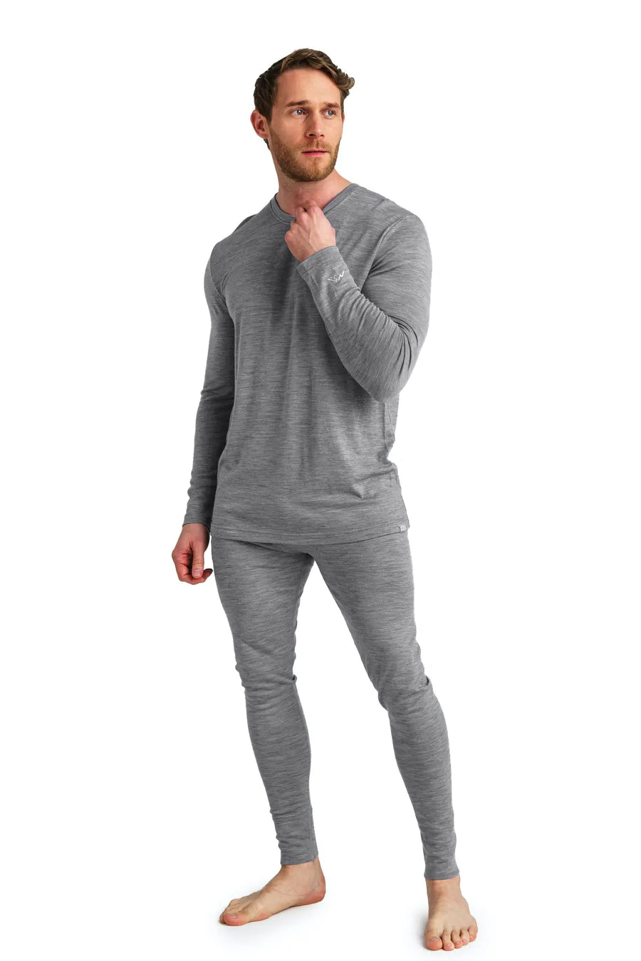 Men's Merino Thermal Set 165 Heathered Grey — view 3