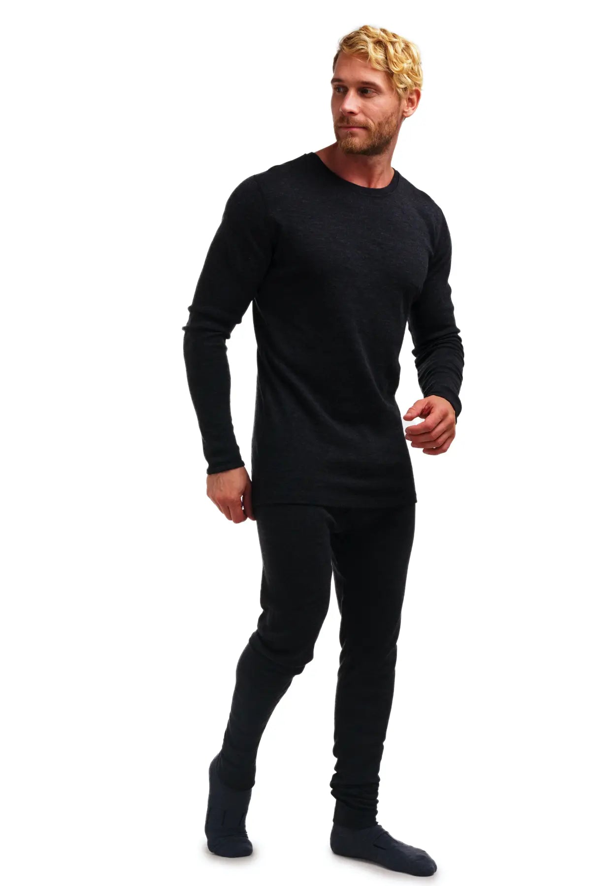 Merino.tech Merino Wool Base Layer Set Mens - Midweight Merino Wool Thermal  Underwear Men Long John Set - Top and Bottom (Small, 250 Black)