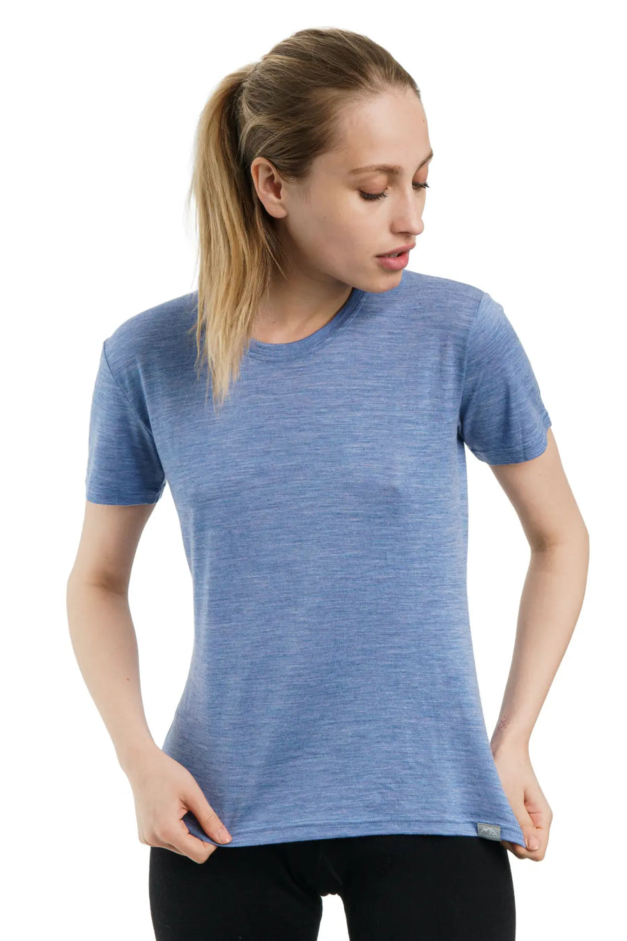 Women's Merino T-shirt 180 Dark Blue Crewneck — view 2