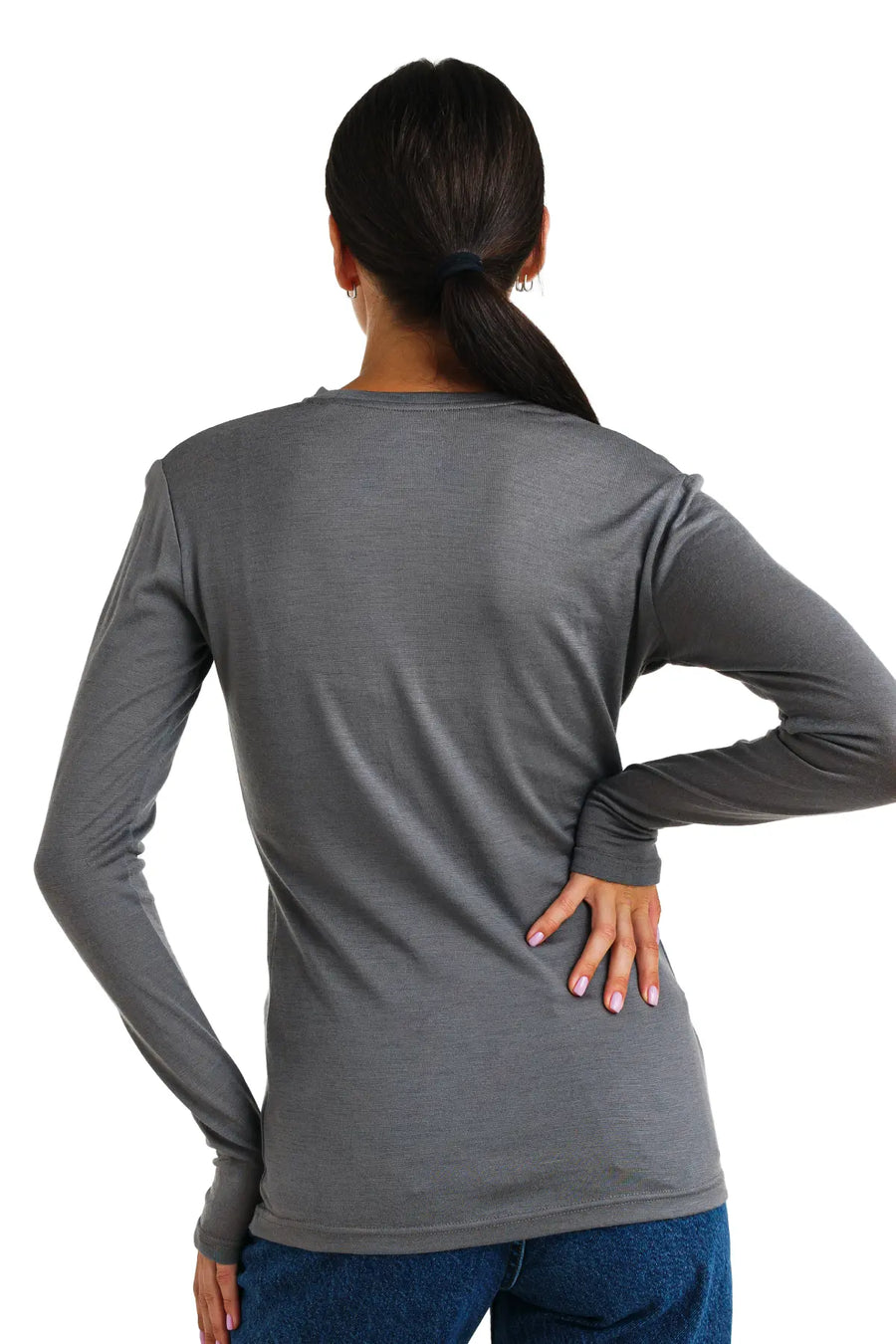 Women's Merino Long Sleeve 165 Perfect Grey — view 3